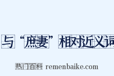 与“庶妻”相对近义词是什么意思的图片